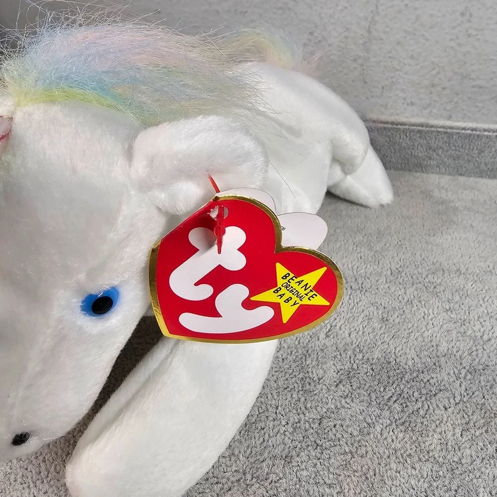 TY Beanie Baby Mystic Unicorn Iridescent Horn‎ Rainbow Fine Mane 1993 5th Gen